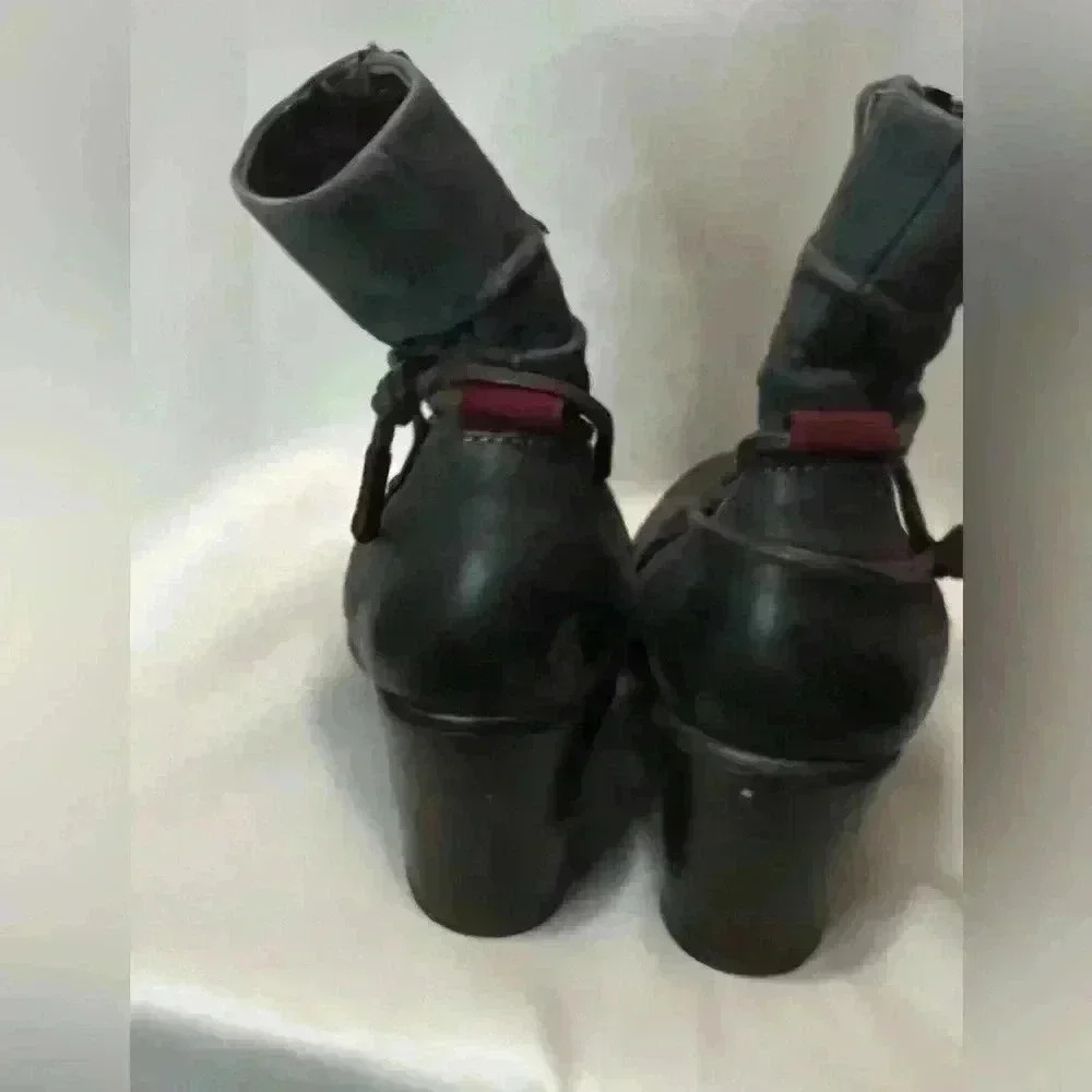 Tamaris Blue Leather Boots size 8.5m - Picture 4 of 6